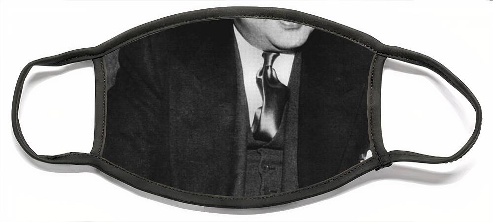 1930 Face Mask featuring the photograph American Gangster Al Capone by Underwood Archives