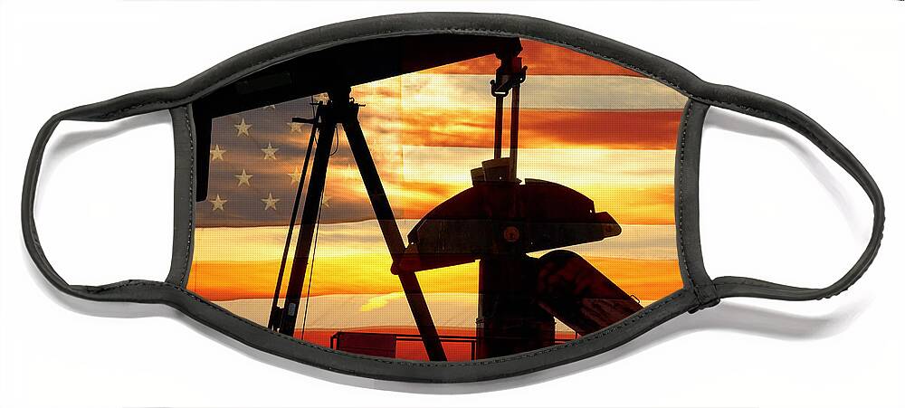 Oil Face Mask featuring the photograph American Oil by James BO Insogna
