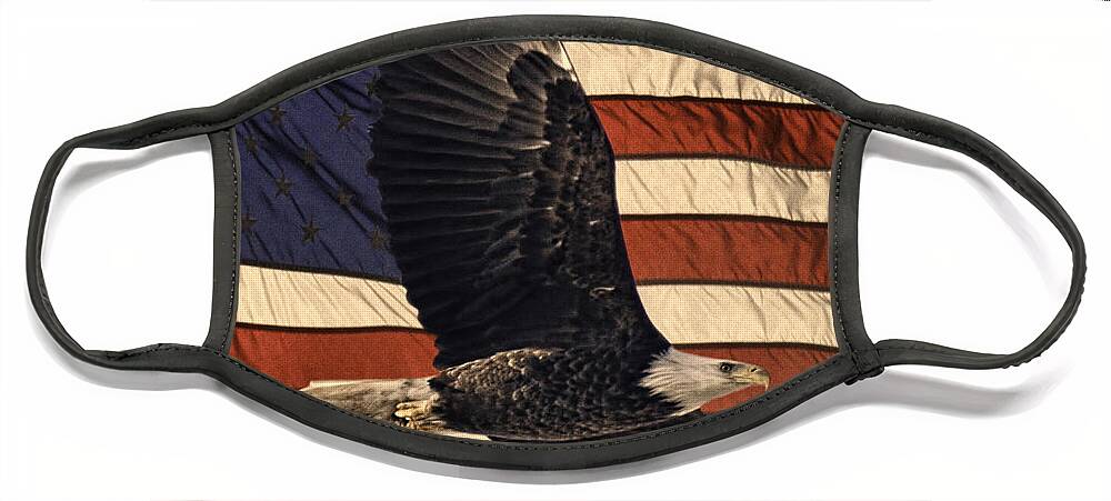 American Bald Eagle Face Mask featuring the photograph American Pride by Thomas Young