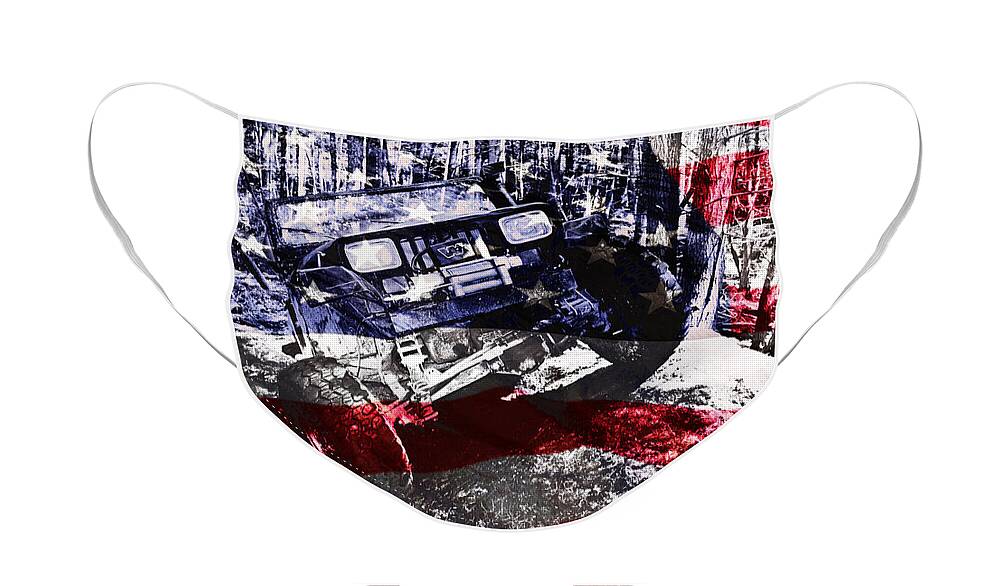 Jeep Face Mask featuring the photograph American Wrangler by Luke Moore