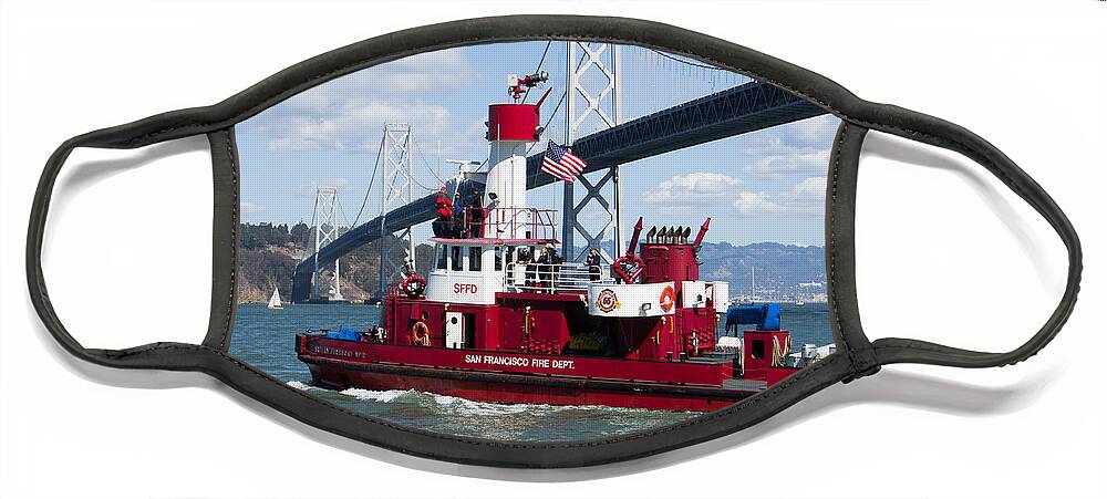 Americas Cup Face Mask featuring the photograph Americas Cup SF Fire Department by Weir Here And There