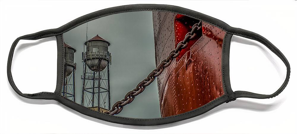 Ss William A Irvin Face Mask featuring the photograph Anchor Chain by Paul Freidlund