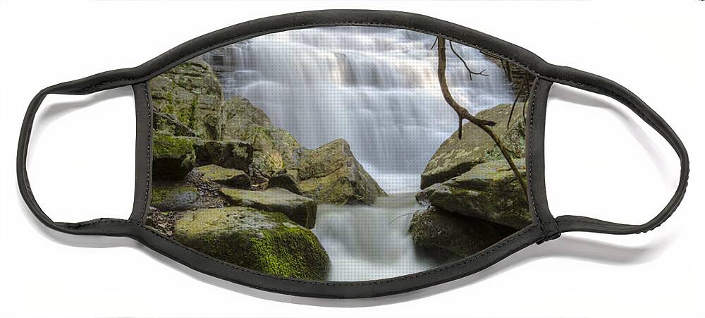 Appalachia Face Mask featuring the photograph Angels at Benton Waterfall by Debra and Dave Vanderlaan