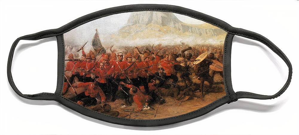 1879 Face Mask featuring the photograph Anglo-zulu War, Battle Of Isandlwana by Science Source