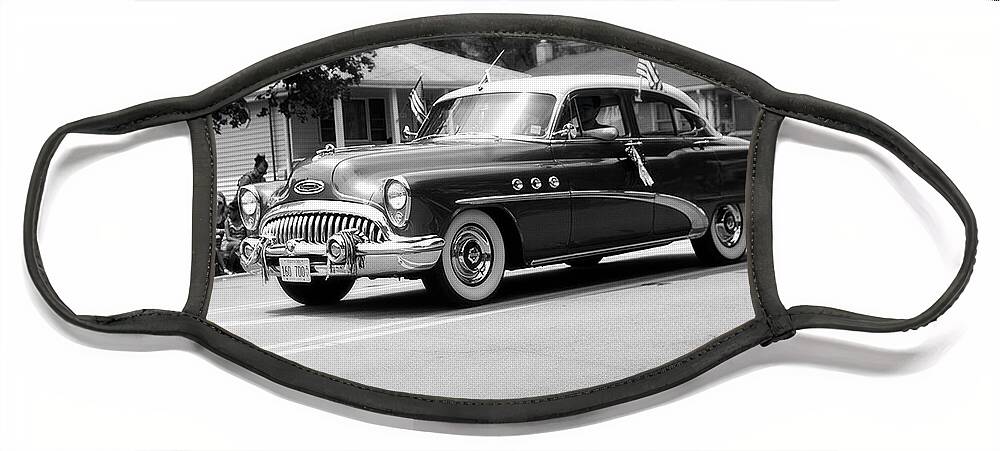 Frank-j-casella Face Mask featuring the photograph 1953 Buick Special - Black and White by Frank J Casella