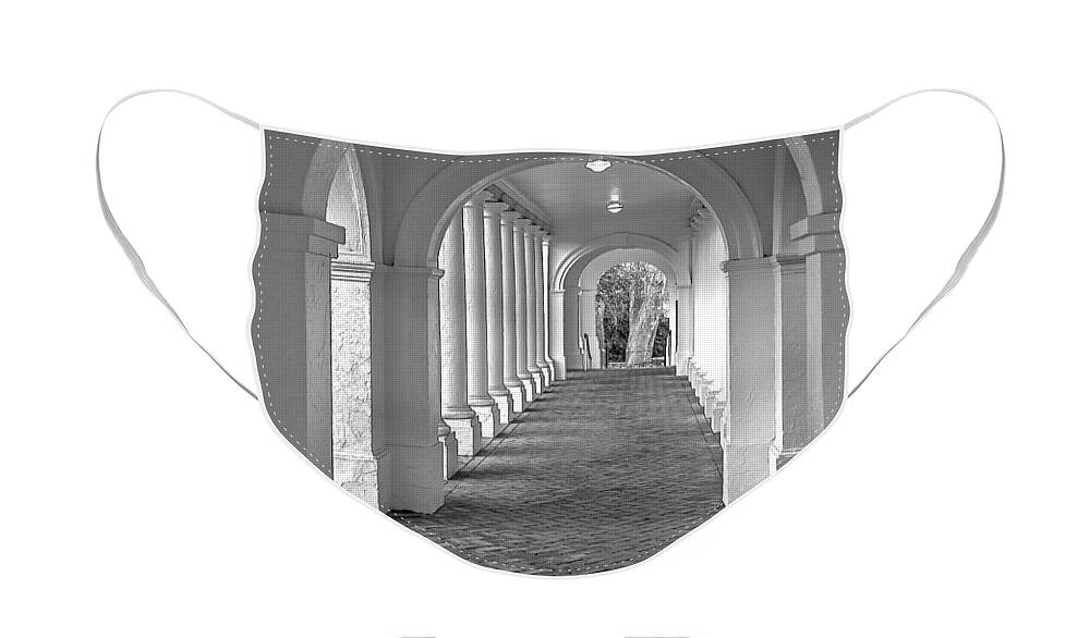 Uva Face Mask featuring the photograph Arches at the Rotunda at University of VA 2 by Jerry Gammon