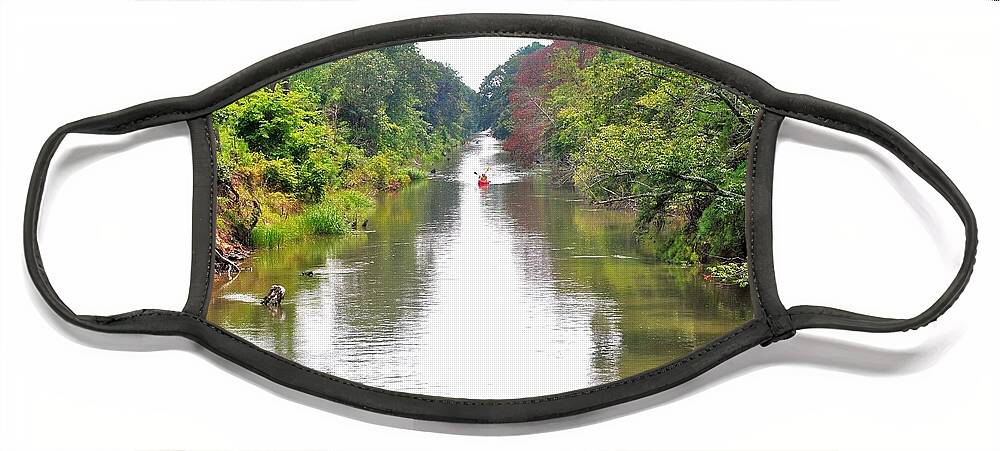 Assawoman Canal Face Mask featuring the photograph Assawoman Canal - Delaware by Kim Bemis