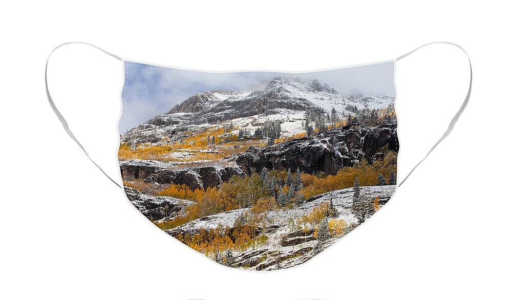 Winter Face Mask featuring the photograph Autumn Clearing by Darren White