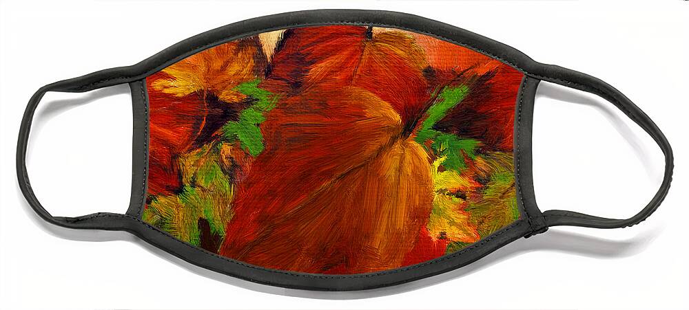 Four Seasons Face Mask featuring the digital art Autumn Passion by Lourry Legarde