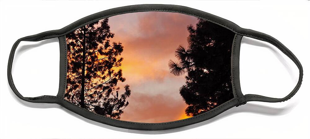 Sunset Face Mask featuring the photograph Autumn Sunset by Michele Myers