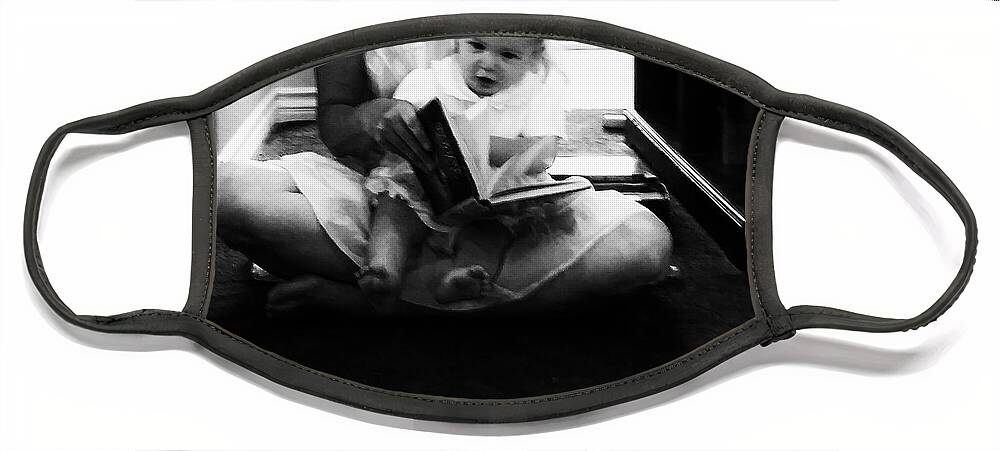 Baby Face Mask featuring the photograph Baby Tarot Reader by Diana Haronis