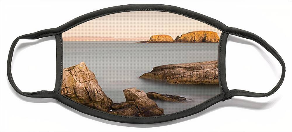 Sheep Island Face Mask featuring the photograph Ballintoy Bay by Nigel R Bell