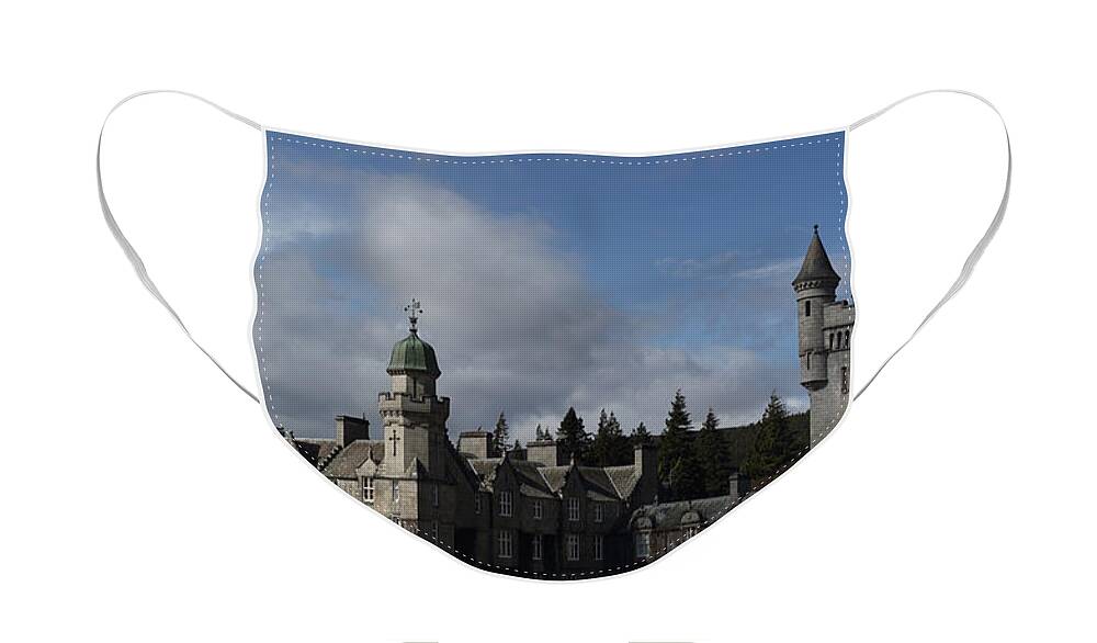 Balmoral Castle Face Mask featuring the photograph Balmoral Castle in a closeup Panorama by Maria Gaellman