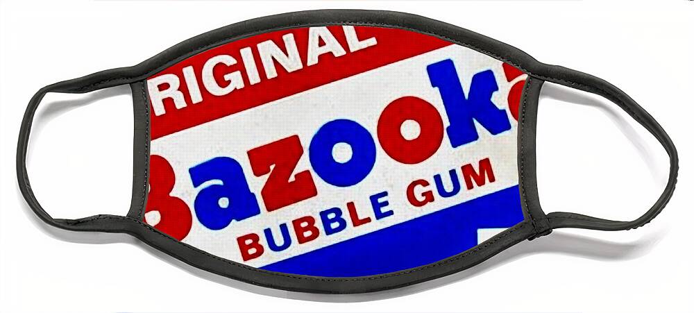 Bazooka Face Mask featuring the photograph Bazooka Bubble Gum by Rob Hans
