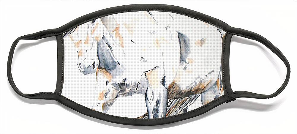 Horse Face Mask featuring the painting Beauty by Crystal Hubbard