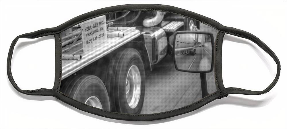 Big Rig Face Mask featuring the photograph Big Wheels Keep Turning by Bill Hamilton
