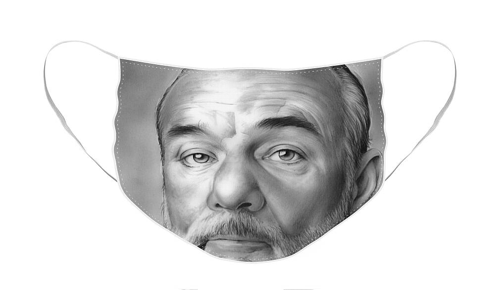 Actor Face Mask featuring the drawing Bill Murray by Greg Joens