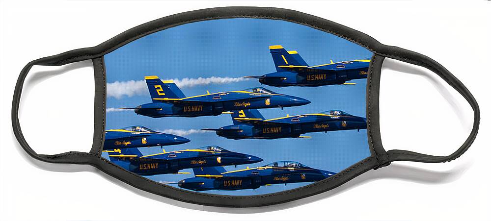 3scape Photos Face Mask featuring the photograph Blue Angels by Adam Romanowicz