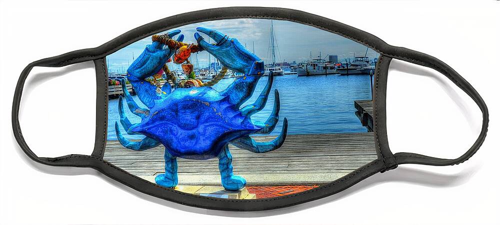 Crab Face Mask featuring the photograph Blue Crab by Debbi Granruth