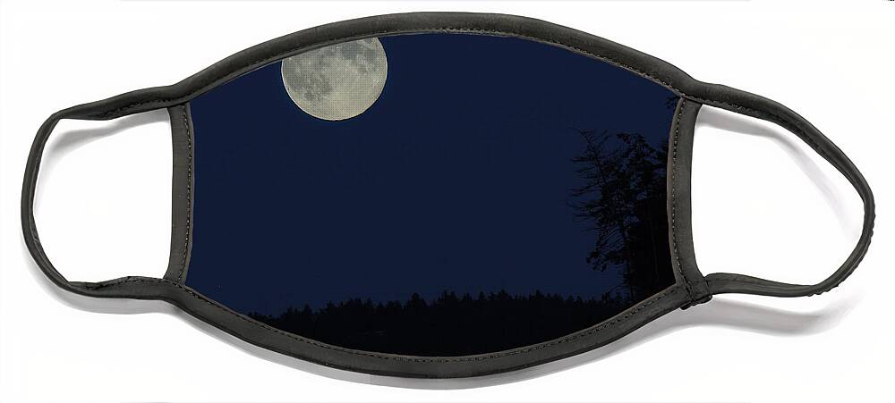 Full Moon Face Mask featuring the photograph Blue Moon by Randy Hall