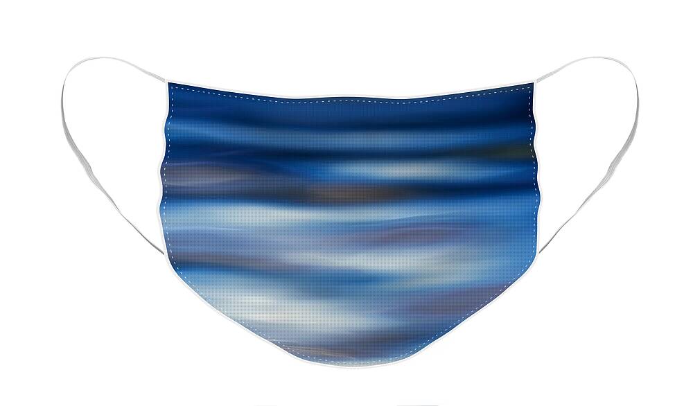 Water Face Mask featuring the photograph Blue Ripple by Tim Gainey
