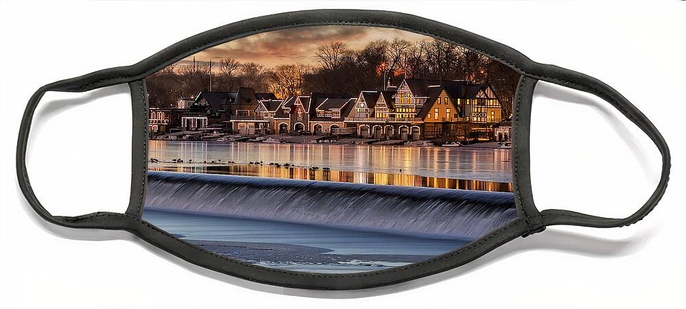 Boat House Row Face Mask featuring the photograph Boathouse Row Philadelphia PA by Susan Candelario