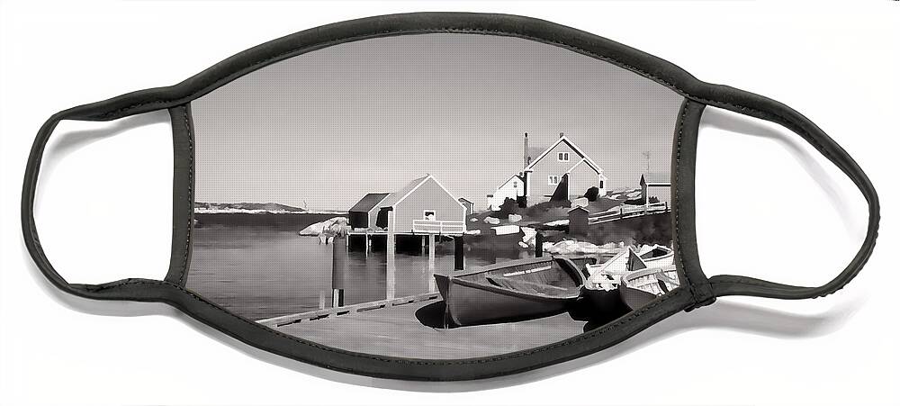 Canoes Face Mask featuring the photograph Boats again by Cathy Anderson