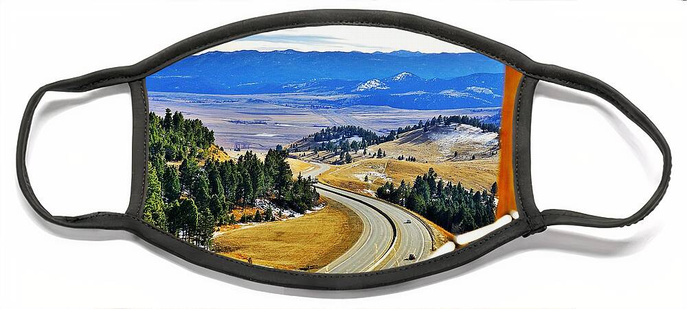 Boulder Face Mask featuring the photograph Boulder Montana by Merle Grenz