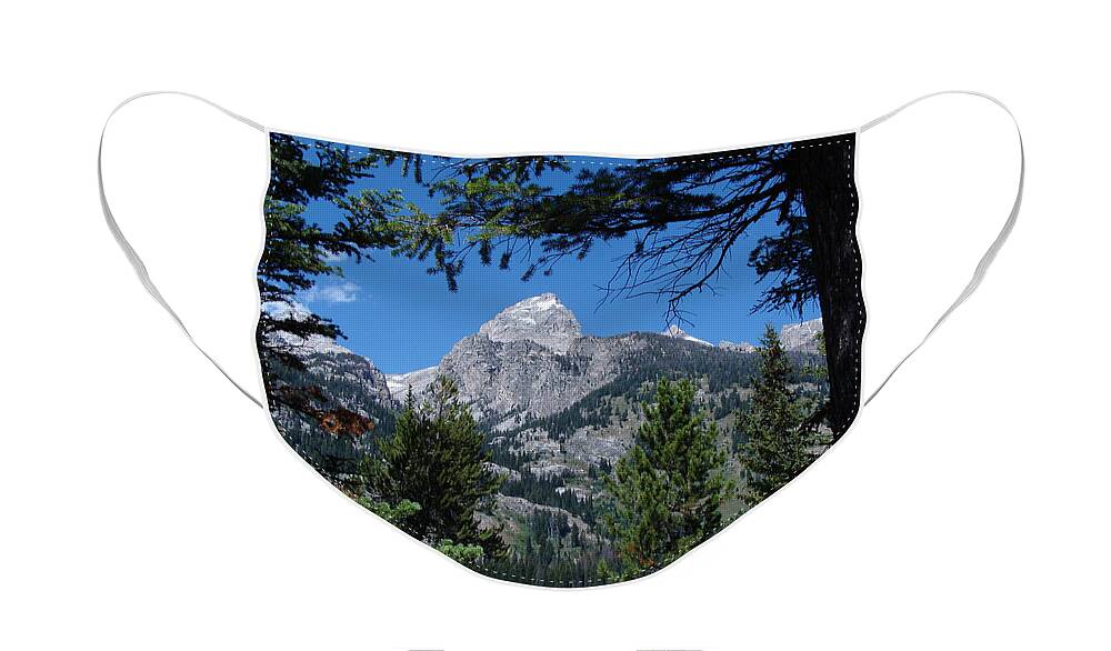 Grand Tetons Face Mask featuring the photograph Bradley Lake by Stacy Abbott