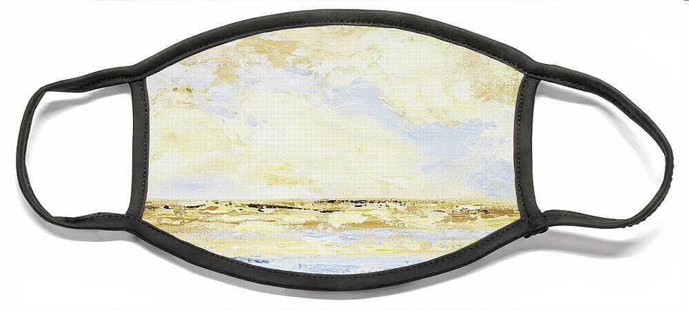 Costal Face Mask featuring the painting Breakwater III by Tamara Nelson