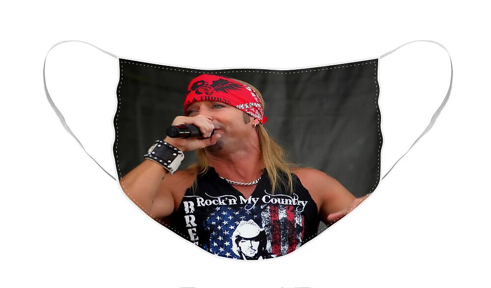 Bret Michaels Philadelphia Philly Musician Rockn My Country Face Mask featuring the photograph Bret Michaels in Philly by Alice Gipson