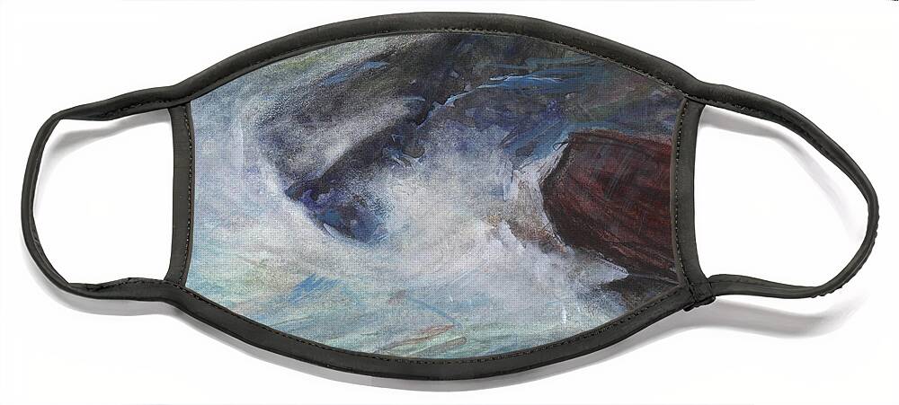 David Ladmore Face Mask featuring the painting Bright Storm 2 by David Ladmore