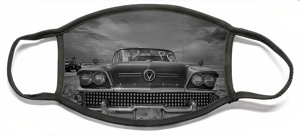 Vintage Face Mask featuring the photograph Buick by Elin Skov Vaeth