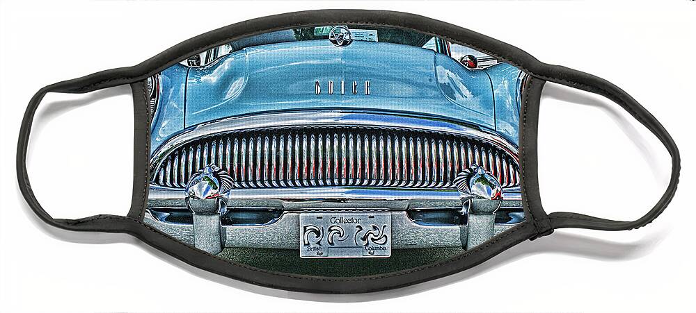 Cars Face Mask featuring the photograph Buick Grills-HDR by Randy Harris