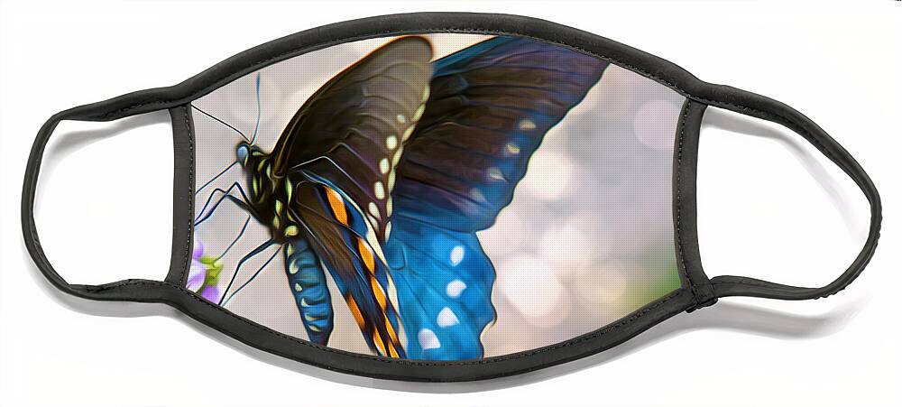 Butterfly Face Mask featuring the photograph Butterfly Bokeh by Bill and Linda Tiepelman