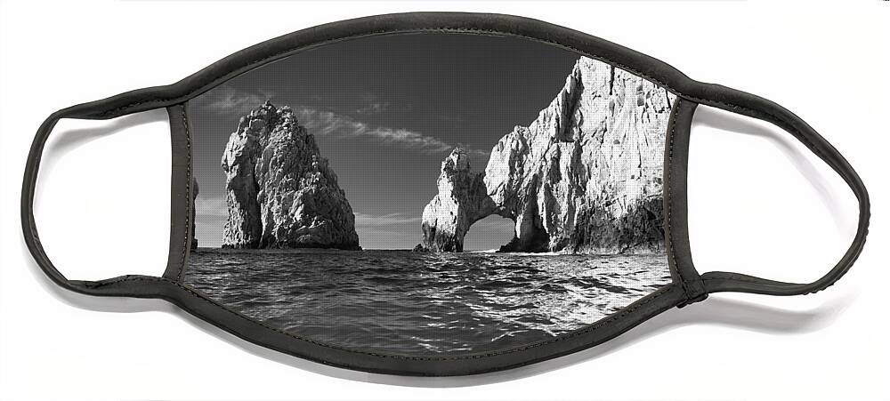 Los Cabos Face Mask featuring the photograph Cabo in Black and White by Sebastian Musial
