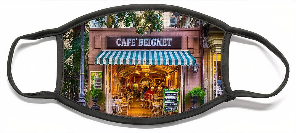 Nola Face Mask featuring the photograph Cafe Beignet Morning NOLA by Kathleen K Parker