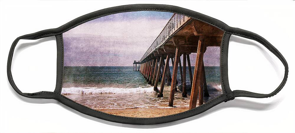 California Face Mask featuring the photograph California Pacific Ocean Pier by Phil Perkins