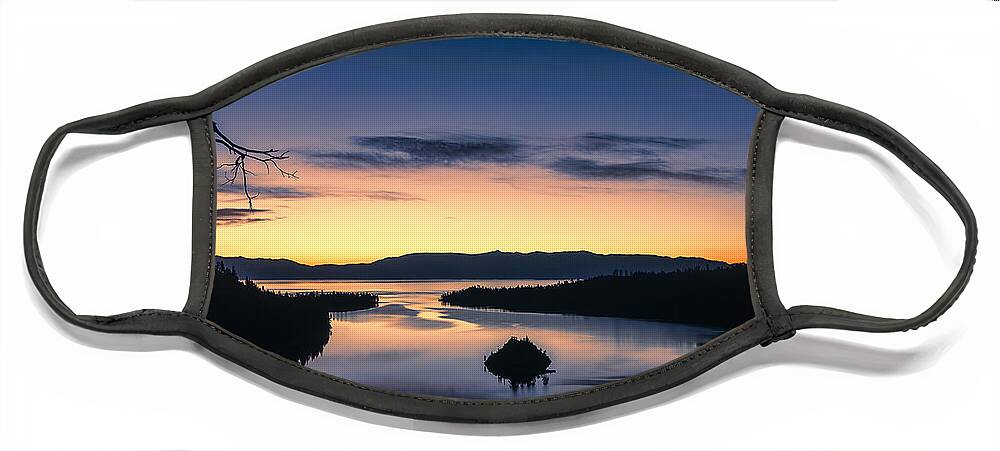Landscape Face Mask featuring the photograph Calm Morning by Maria Coulson