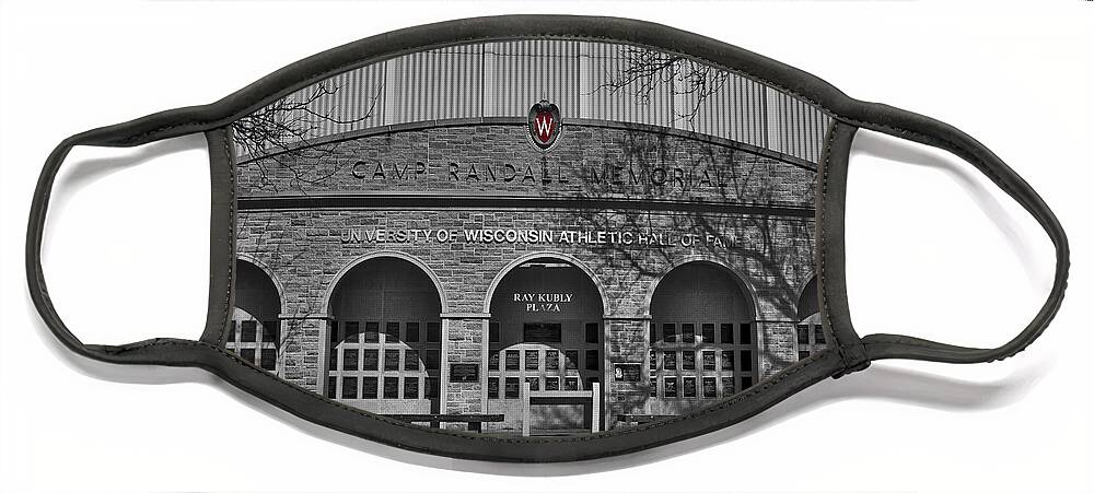 Badger Face Mask featuring the photograph Camp Randall - Madison by Steven Ralser