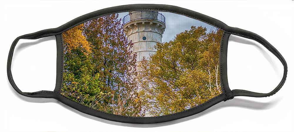 Cana Island Lighthouse Face Mask featuring the photograph Cana Island Lighthouse II By Paul Freidlund by Paul Freidlund