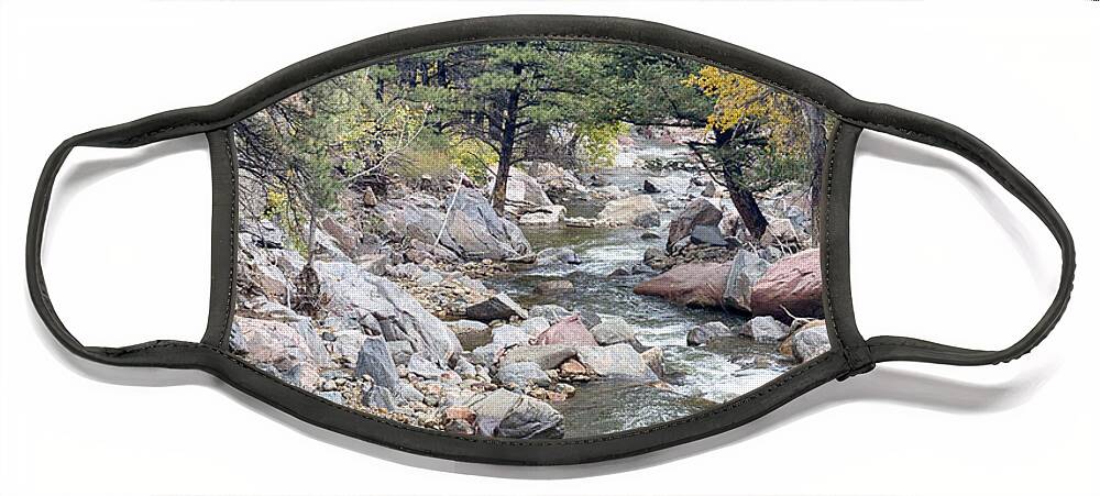 Canyons Face Mask featuring the photograph Canyon Creek Touch of Gold by James BO Insogna