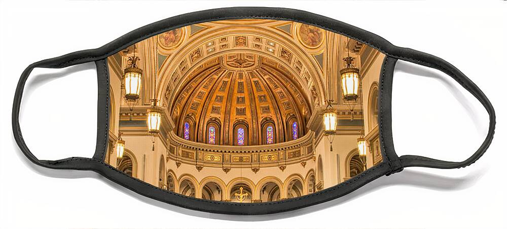 Cathedral Of The Sacred Heart Face Mask featuring the photograph Cathedral of the Sacred Heart 2 by Jemmy Archer
