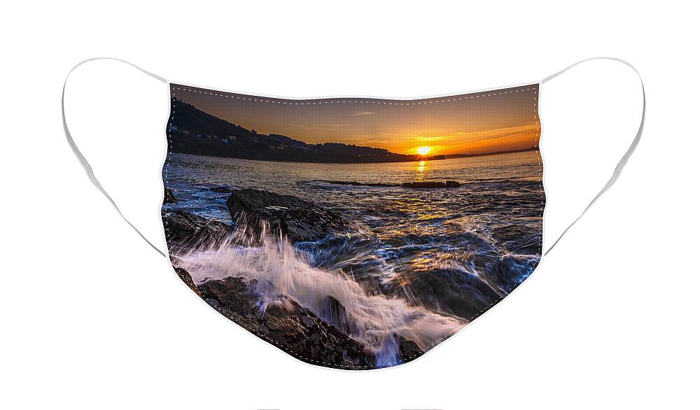 Ares Face Mask featuring the photograph Chamoso Point in Ares Estuary Galicia Spain by Pablo Avanzini
