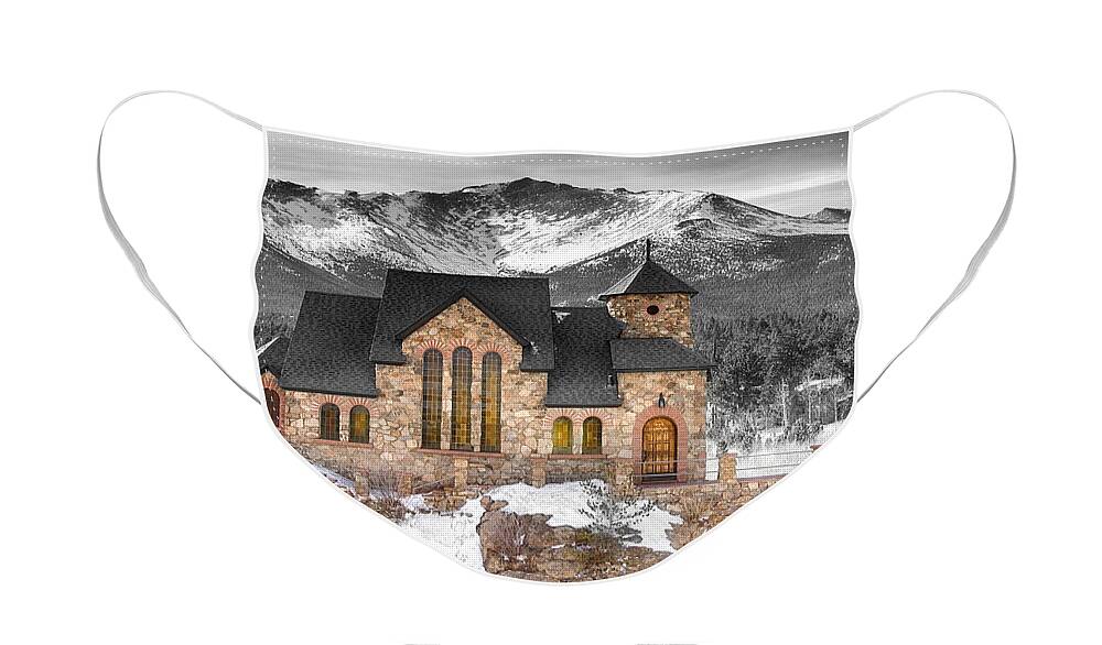 Chapel On The Rock Face Mask featuring the photograph Chapel on the Rock BWSC by James BO Insogna
