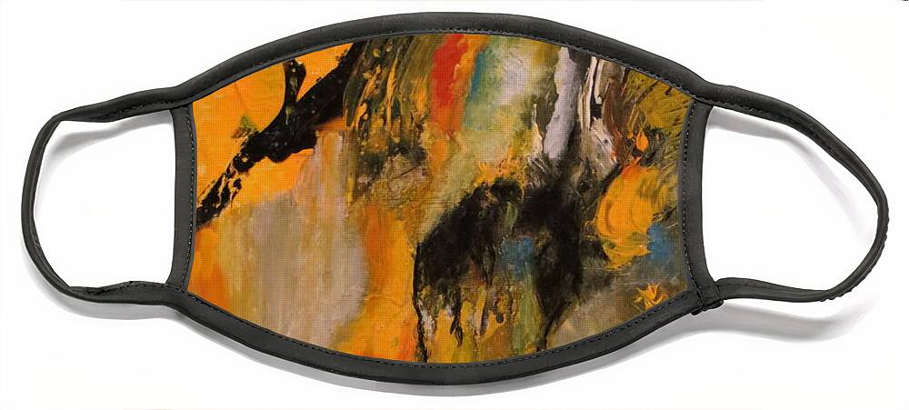 Abstract Face Mask featuring the painting Cheeky by Soraya Silvestri
