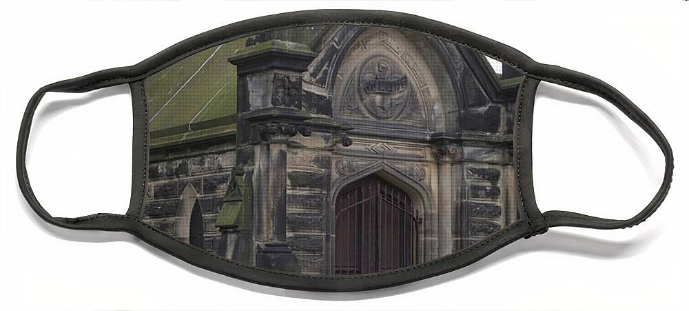 Charles Face Mask featuring the photograph Chestnut Grove Cemetery Colllins Mausoleum by Valerie Collins