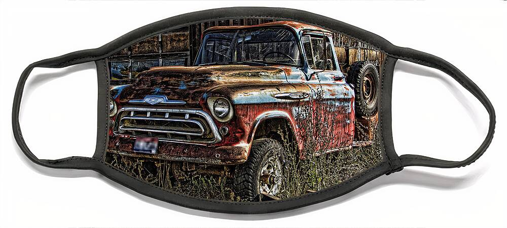 Ron Roberts Photography Face Mask featuring the photograph Chevy Truck by Ron Roberts