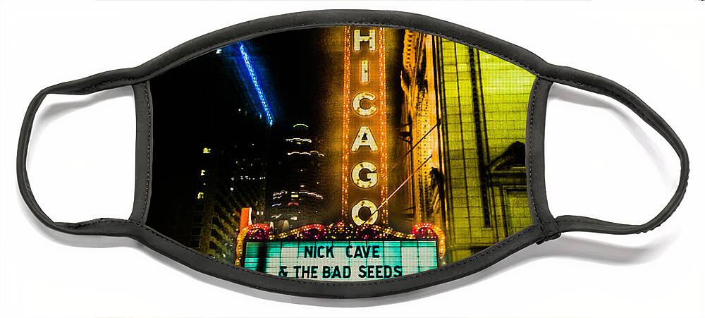 Chicago Theater Face Mask featuring the photograph Chicago Theater Nick Cave by Lauri Novak