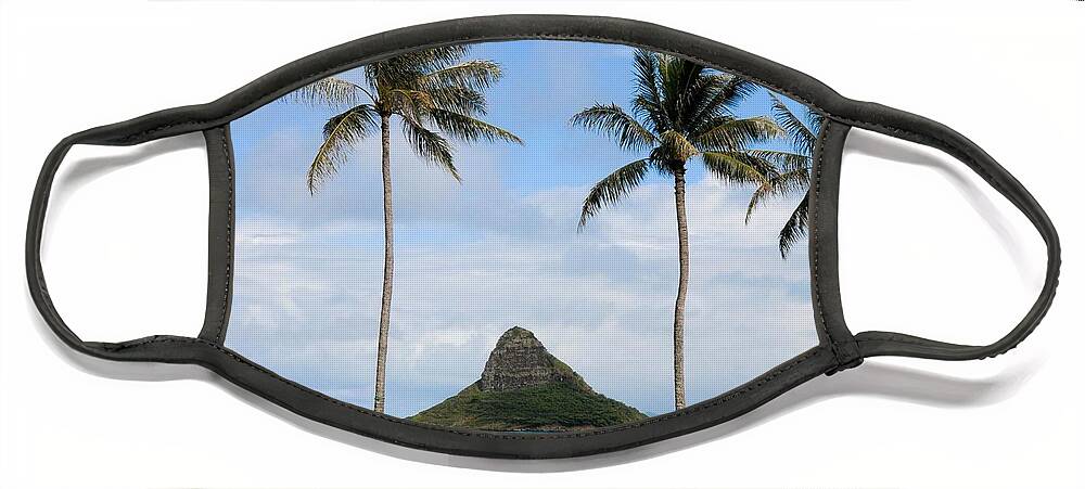 Hawaii Face Mask featuring the photograph Chinaman's Hat - Oahu Hawai'i by Ken Arcia